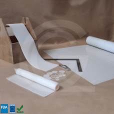 Silicone sheet Talcum | 60 Shore | Micha Translucent | 1,2 mtr wide | 0,3 mm thick | Custom length